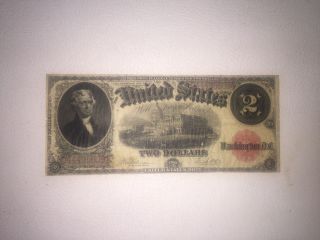 $2 United States Note Series Of 1917 Speelman & White In Fine Cond. photo