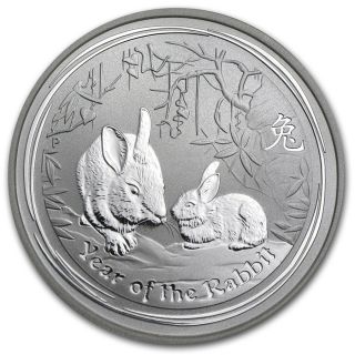 Australia 2011 0.  5$ Year Of The Rabbit Silver Coin 1/2 Oz photo