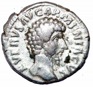 Authentic Lucius Verus,  Ar Silver Denarius,  Roman Coin,  Rv.  Armenia Capta - C260 photo