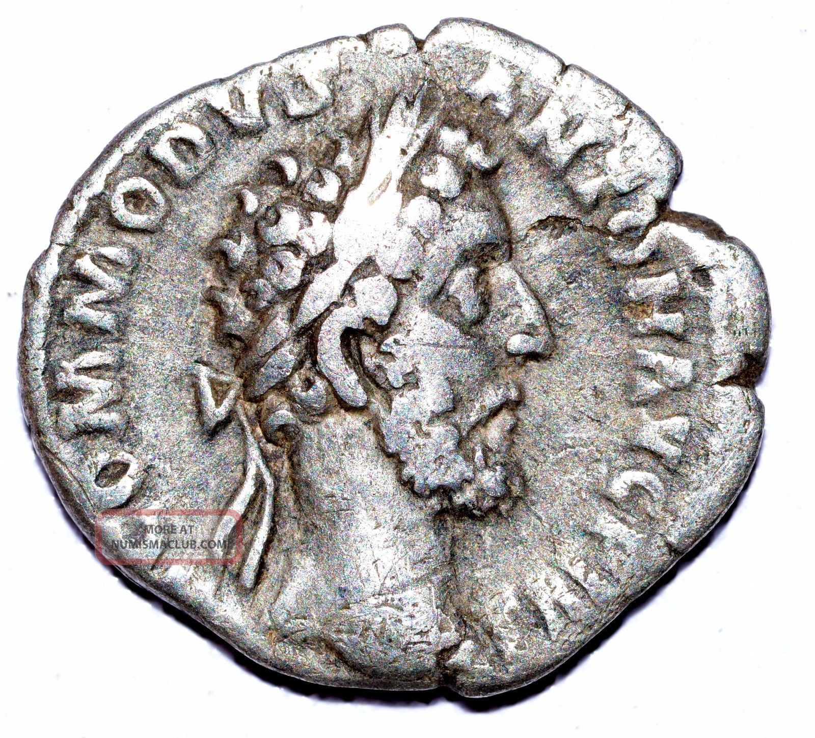 Authentic Commodus Roman Coin - Ar Silver Denarius, Rv. Victoria - A416