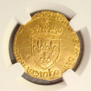 1515 - 47 Francois I,  France Gold Ecu D ' Or Au Soleil Ngc Ms62 photo