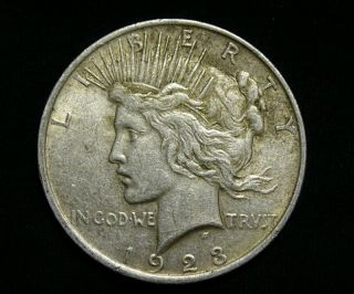 1923 Peace Silver Dollar Coin photo