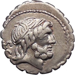 Roman Republic 83bc Ancient Silver Coin Of Rome Jupiter Victory Chariot I28430 photo