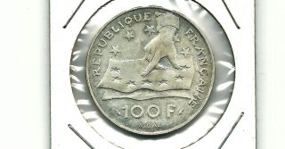 France 1991 100 Francs Silver Unc Coin Km 996 photo