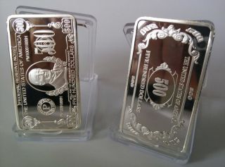 U.  S.  A 500 Dollars Silver Plated Coin/ Bar - Souvenir Craft 1pcs photo