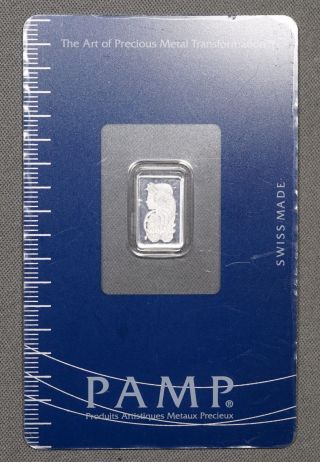 Pamp 0.  9995 Pure Platinum Bar In Assay Card,  1.  0 Gram photo