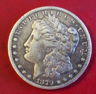 1879 Cc Morgan Silver Dollar F,  - Vg photo