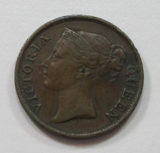 1845 British Straits Settlements 1/2 Cent - Rare Coin photo