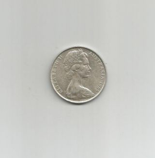 Ncoffin Australia Queen Elizabeth Ii 1966 Fifty Cents.  800 Fine Silver Coin photo