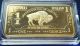 1 Troy Ounce Gold Buffalo Bar 100 Mills Clad.  999 24k Bullion Bar. Gold photo 1