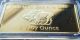 1 Troy Ounce Gold Buffalo Bar 100 Mills Clad.  999 24k Bullion Bar. Gold photo 2