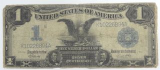 Black Eagle 1899 Silver Certificate Decent With Folds And A Pin Hole photo