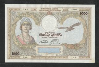 Yugoslavia 1000 Dinara 1.  12.  1931 Unc P29 photo