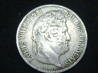 1831 A 5 Francs France Silver Foreign Coin Uncertified photo