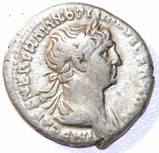 Rare Authentic Trajan (ad 98 - 117),  Ar Silver Denarius,  Rv.  Felicitas - C232 photo