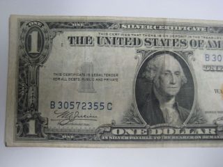 1$ U.  S.  Yellow Seal Bank Note,  1935 Emergency War Note photo