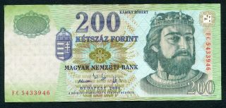 Hungary 200 Forint 2006 P - 187f Vf Circulated Banknote photo