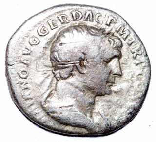 Authentic Trajan Roman Coin,  Ar Silver Denarius,  Rv.  Dacia Capta - C323 photo