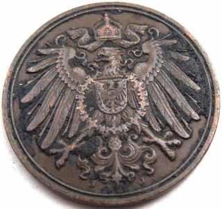 Germany 1912 - J 1 Pfennig German Empire Coin photo