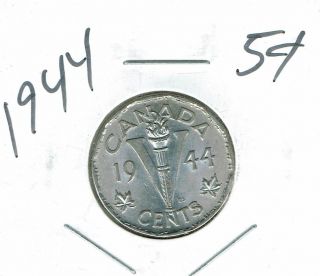 1944 Canadian Uncirculated Commemorative Victory Five Cent Coin photo