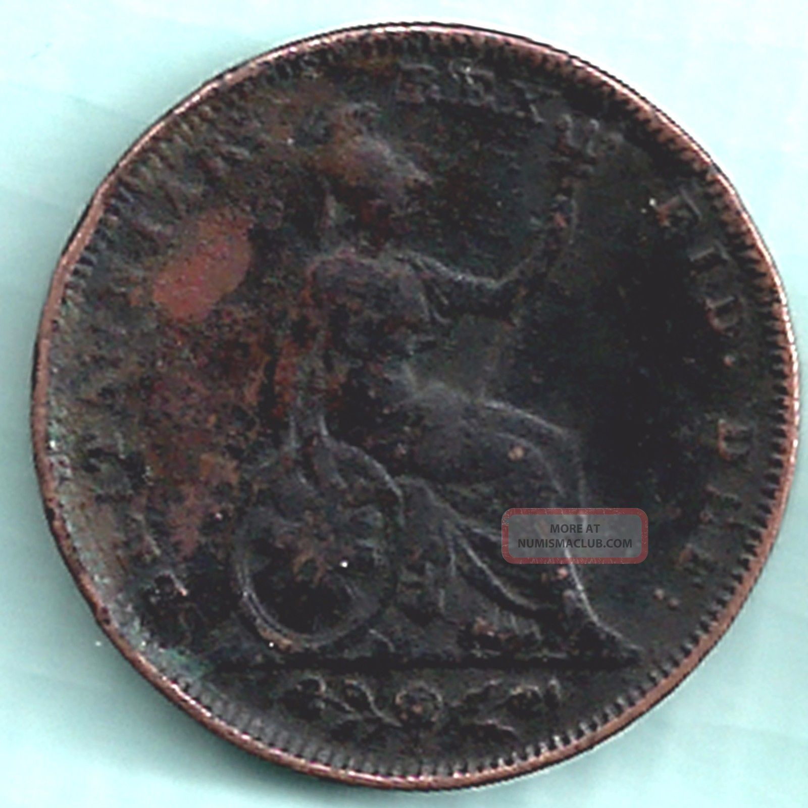 Great Britain - 1829 - King Georgius Iv - Farthing - Rarest Copper Coin
