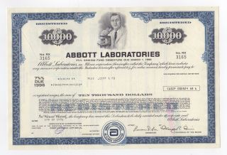 Abbott Laboratories Stock Certificate photo
