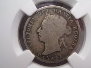 1890 H Canadian Twenty - Five Cent Quarter.  25c.  Canada.  Ngc G6 photo