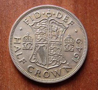 Half Crown 1949.  British Coin.  Great Britain.  George Vi.  Km 879.  B1336 photo