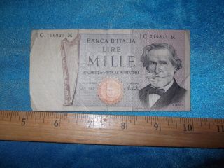 Banca D’ Italia – Bank Of Italy 1000 Mille Lire Banknote Italian Currency - Italy photo