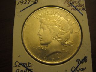 1927 - D Peace Silver Dollar=semi - Rare photo