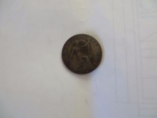 Circulated 1918 H Great Britain Penny Coin photo