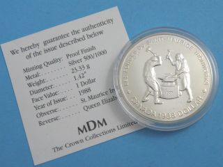 Canada - 1988 Silver Proof Five Dollar Coin - Saint Maurice Ironworks photo
