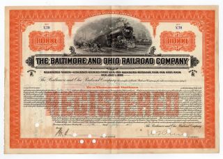 The Baltimore And Ohio Railroad Company Bond photo