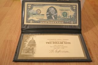 Bu North Carolina $2 Two Dollar Bill Colorized Statelandmark Uncirculated 2003 - A photo