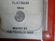 The Apollo 17 Eyewitness Franklin Mini Coin Pure.  999 Platinium 10 Mm Platinum photo 1