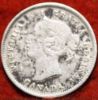 1901 Canada 5 Cents Silver Foreign Coin S/h photo