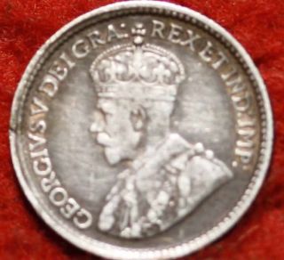 1919 Canada 5 Cents Silver Foreign Coin S/h photo