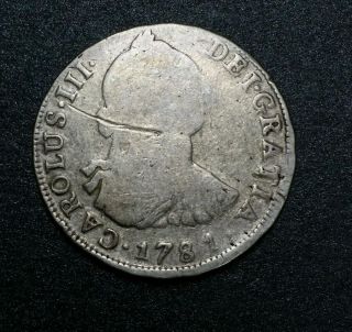 1781 P.  R.  ☆ Bolivia☆ 4 Reales Spanish Colonial Silver Coin Ferdinan Viii Potosi photo