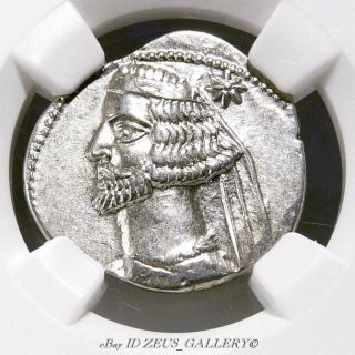 Mithradates Iii,  Iv Ngc Ancient A.  Uncirculated Greek Parthian Silver Coin Drachm photo