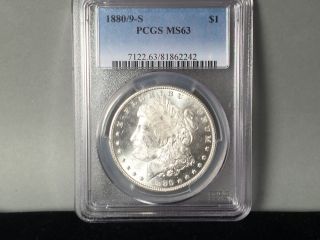 1880/9 - S Pcgs 64 Morgan Silver Dollar Blast White photo