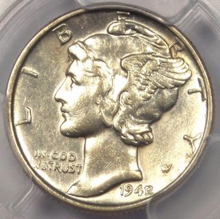 1942/1 Mercury Dime 10c - Pcgs Au Details - Rare Overdate Variety Coin photo