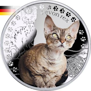 Niue 2016 1$ Devon Rex Man’s Best Friends – Cats Proof Silver Coin photo