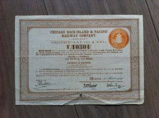Chicago Rock - Island & Pacific Railway Company (certificaat 1928 Amsterdam) photo