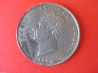 1826 George Iv Half - Crown 3rd Reverse Type - 2nd Head photo