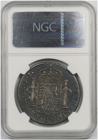 1814mo Jj Mexico Silver 8 Reales 8r Au 50 Ngc (pillar Dollar) photo