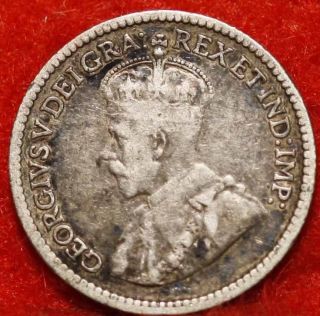 Uncirculated 1913 Canada 5 Cents Silver Foreign Coin S/h photo