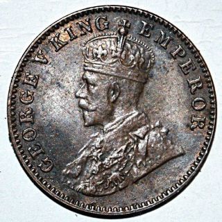 British India King George V One Quarter Anna 1930 Unc Copper Coin Very R - 4.  83m photo