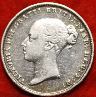 1846 Great Britain 6 Pence Silver Foreign Coin S/h photo