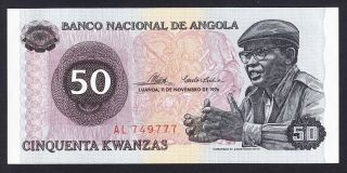 Angola 50 Kwanzas 1976 Unc P.  110,  Banknote,  Uncirculated photo
