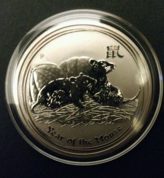 2008 P 1oz Silver Australia Lunar Year Of The Mouse Series Ii photo